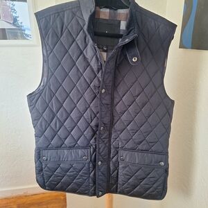 London Fog Men's Quilted Dark Gray Vest